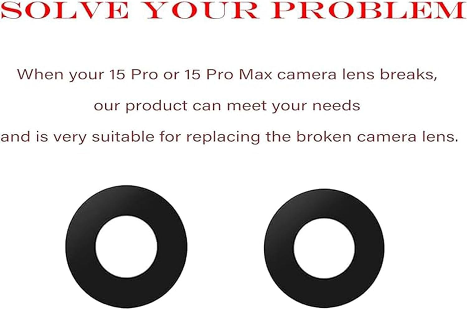3pcs/Set Camera Lens Replacement for iPhone 15 Pro Max 6.7 inch Camera Lens Rear Glass Replacement with Pre-Installed Adhesive + Repair Tool Kit, Anti-Lens Scratch & Waterproof - Image 4