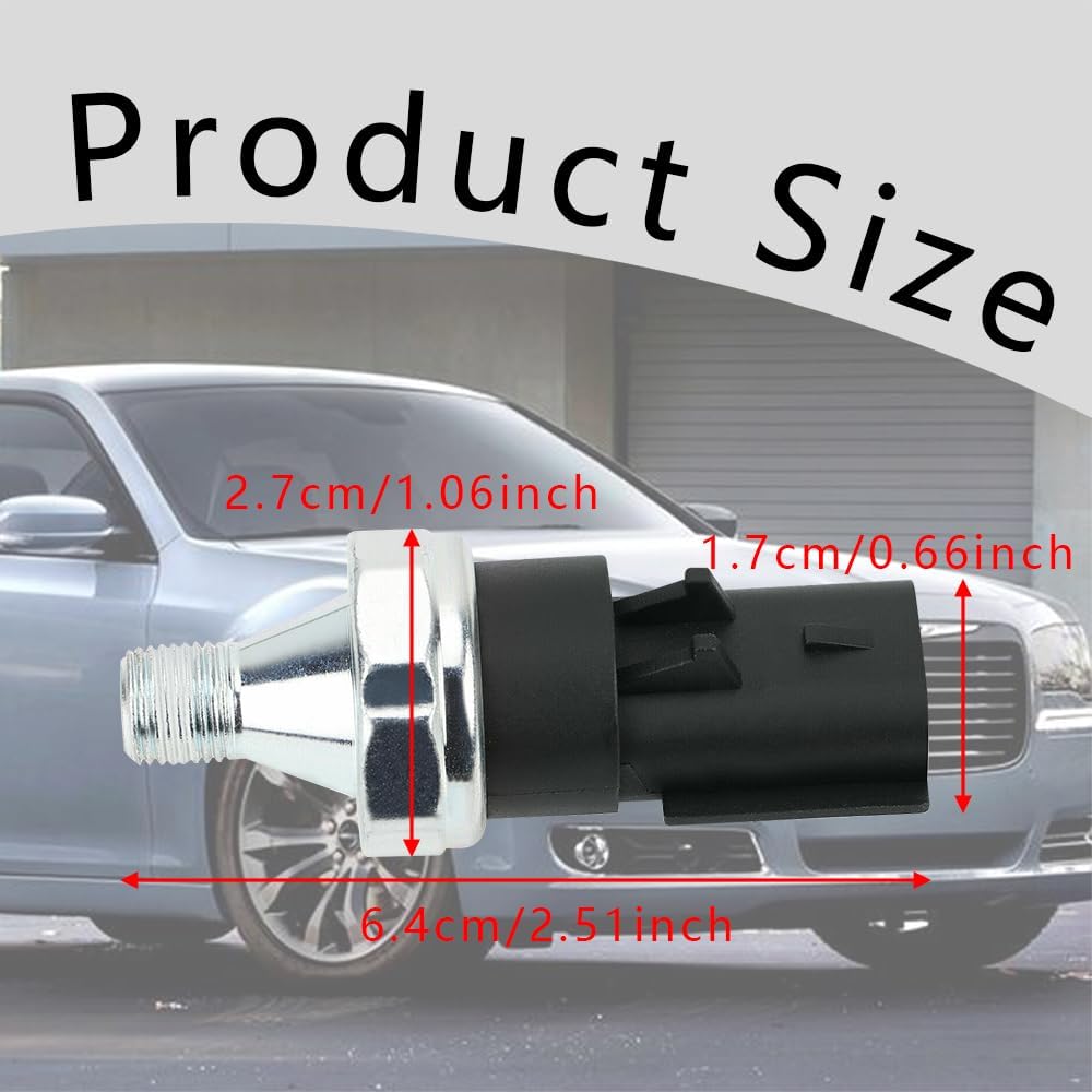 Zufoty PS404 Engine Oil Pressure Switch Sensor Fits for Dodge Ram 1500 2500 3500 Dakota Durango Chrylser Aspen Liberty Grand Cherokee Mitsubishi Raider 5149097AA 05149097AA 4868672AA 5149059AA - Image 2