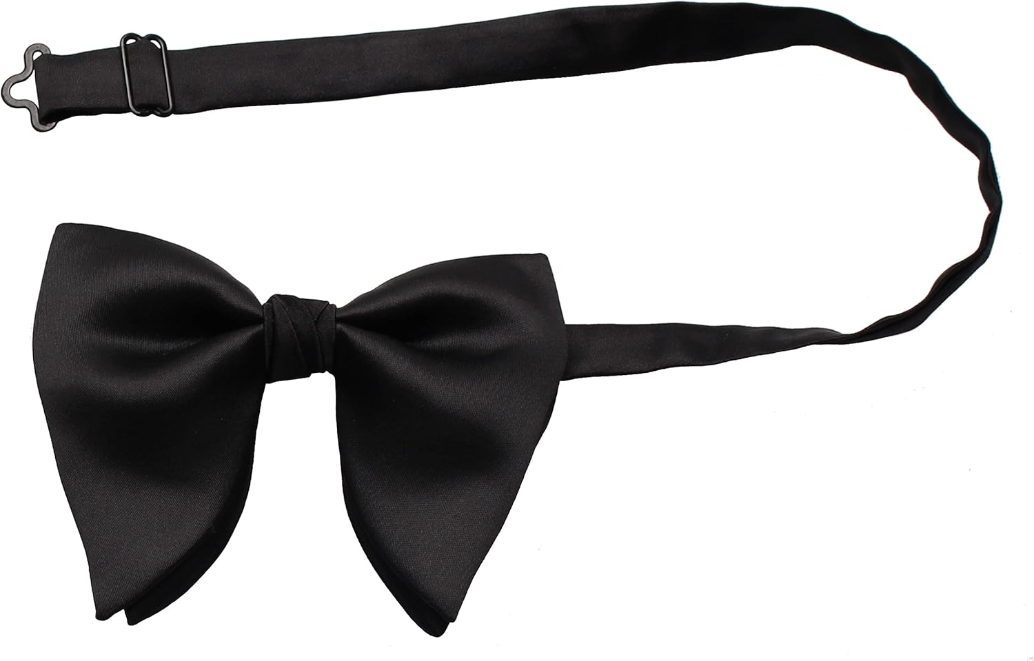 Lovacely Mens Oversized Satin Silk Bow Tie Solid Color Formal Tuxedo Big Bowtie - Image 2