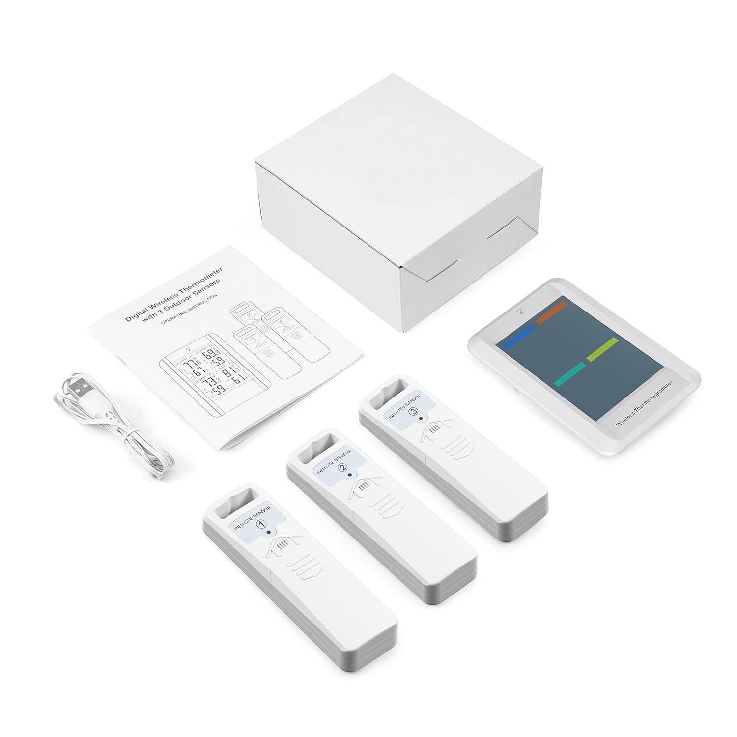 KeeKit Indoor Outdoor Thermometer, Wireless Digital Hygrometer Thermometer with 3 Remote Sensors, Temperature Humidity Monitor with Alarm Function, Replaceable °C and °F for Home - Image 9