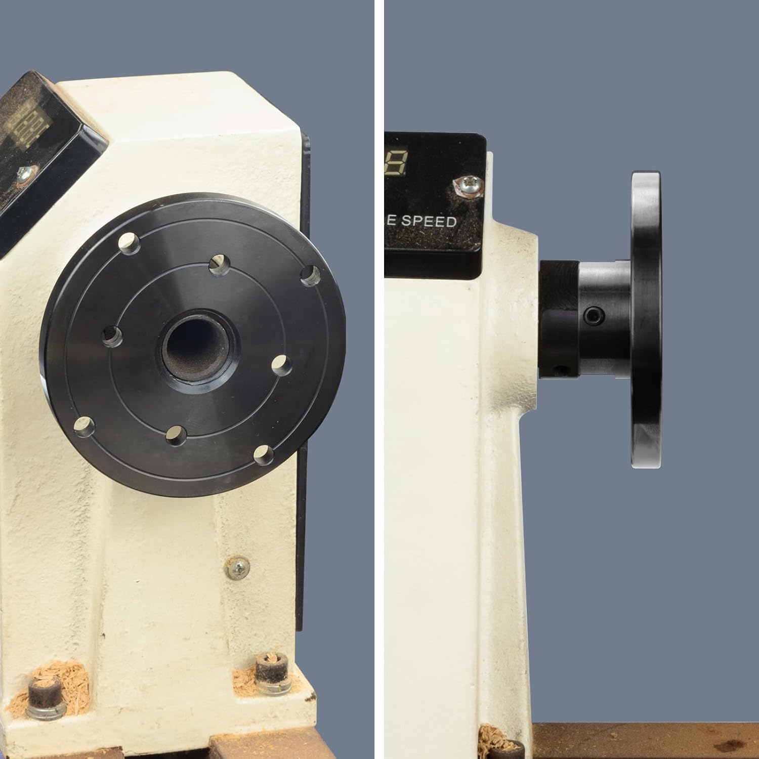 DEEFIINE 4" Wood Lathe Steel Faceplate Chucks,Faceplate for Wood Lathe,Lathe Face Plate Fit for 3/4'' X16TPI Spindle without Screwchuck - Image 5
