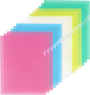 KTRIO 15 Pack Clear Plastic Folders...