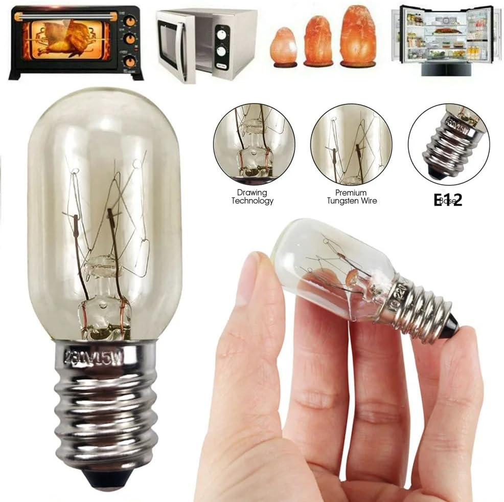 E12 T20 Salt Lamp Bulbs -15 Watt Light Bulbs for Scentsy Wax Warmer-2700K Warm White, E12 Candelabra Base for Himalayan Salt Rock Lamps & Baskets, Scentsy Plug-in Wax Warmers, Night Lights -12PACK - Image 3
