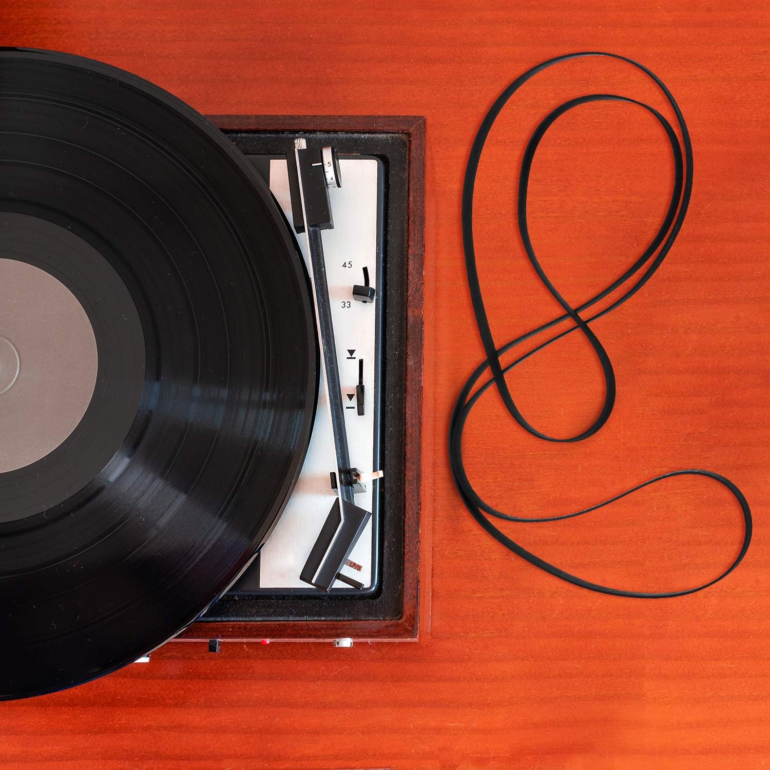 10 Pieces Turntable Belt Different Specifications Machine Recorder Rubber Belt for Repair Replacement Maintenance Most Kinds of Belt-Driven Turntables, 5 Sizes - Image 5