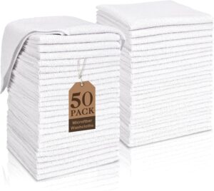 White Washcloths Bulk 50 Pack, High...