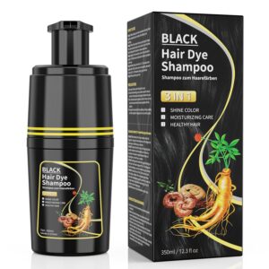 Black Hair Dye Shampoo 3 in 1, Herb...