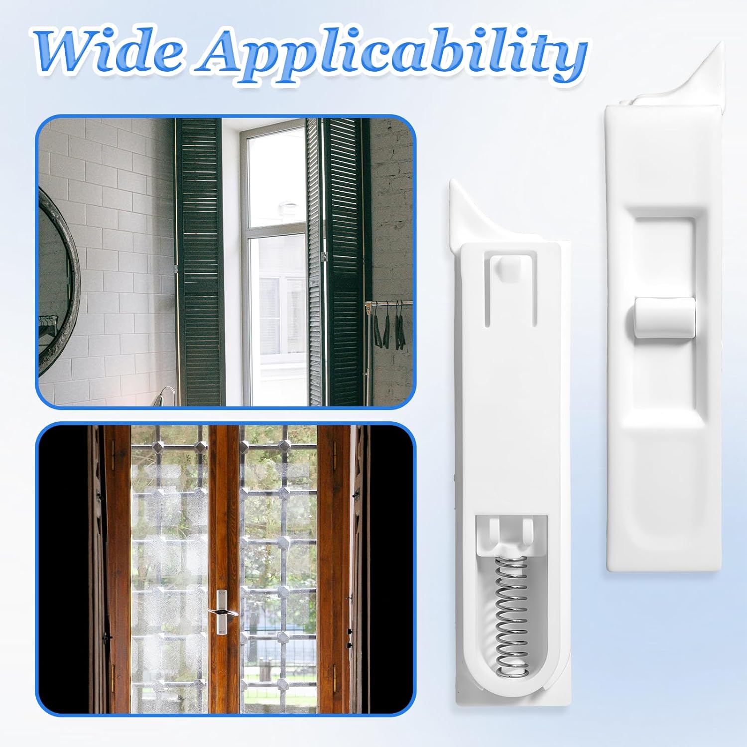 6 Pcs Window Tilt Latch Pairs, White Spring Loaded Latch Replacement Sliding Locks Plastic Construction Snap-in Latches Pairs Window Parts and Hardware for Home Windows Accessories - Image 6