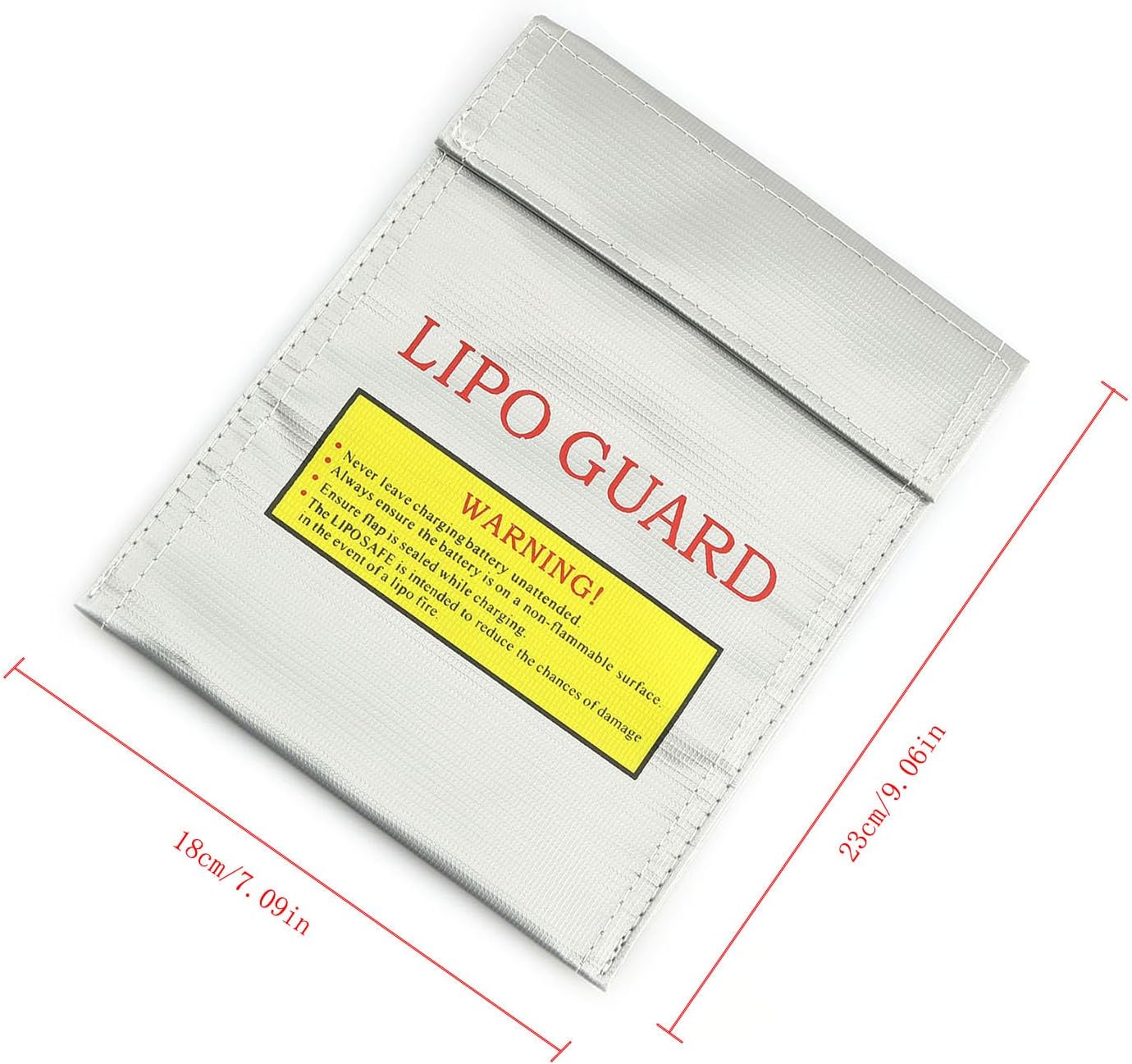 RLECS 2pcs RC Lipo Safe Bag Fireproof Lipo Guard Silver Lithium Charging Bag Battery Sack 18x23cm - Image 5