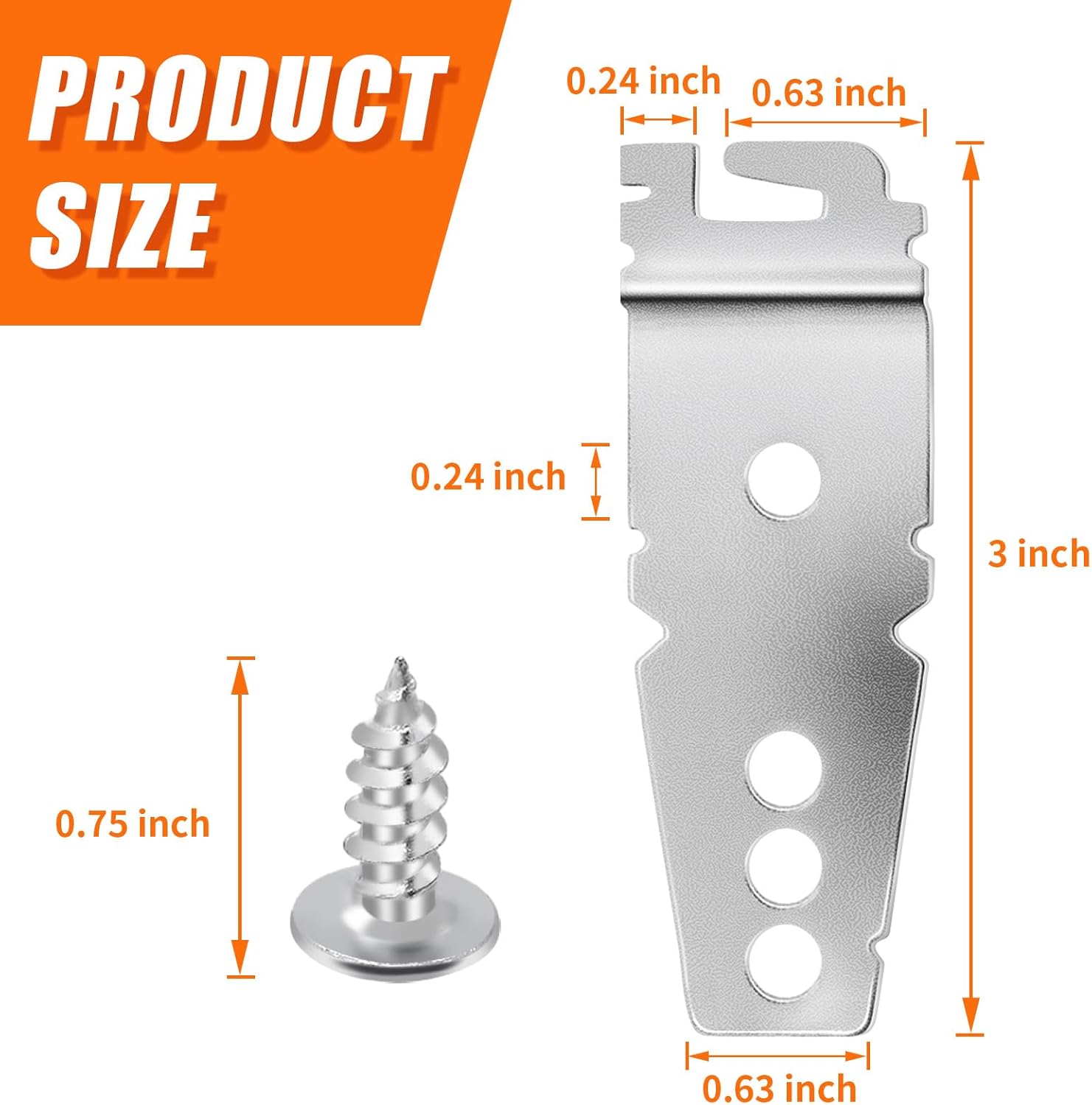 4 Pack 8269145 Dishwasher Mounting Bracket Replacement Parts with Screws Exact Fit for Kenmore Whirlpool KitchenAid Dishwasher, Replaces 8269145 WP8269145VP - Image 3