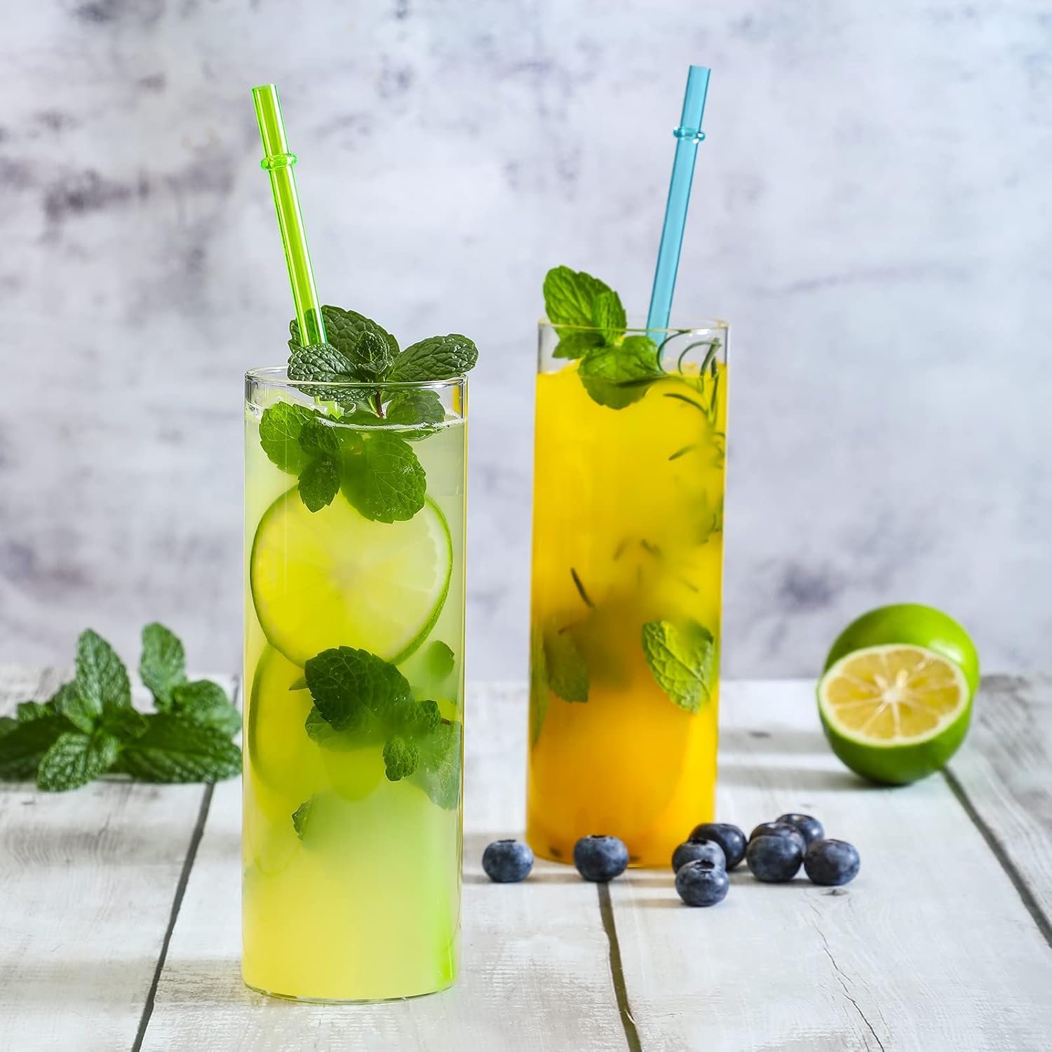 24 PCS, Reusable Straws with 4 Brushes, 10.5" Long Tritan Hard Plastic Straws, 12 Colors Translucent Replacement Drinking for 16OZ-32 OZ Tumblers, Cups, Jars, Stanley, YETI, Starbucks, BPA Free - Image 6