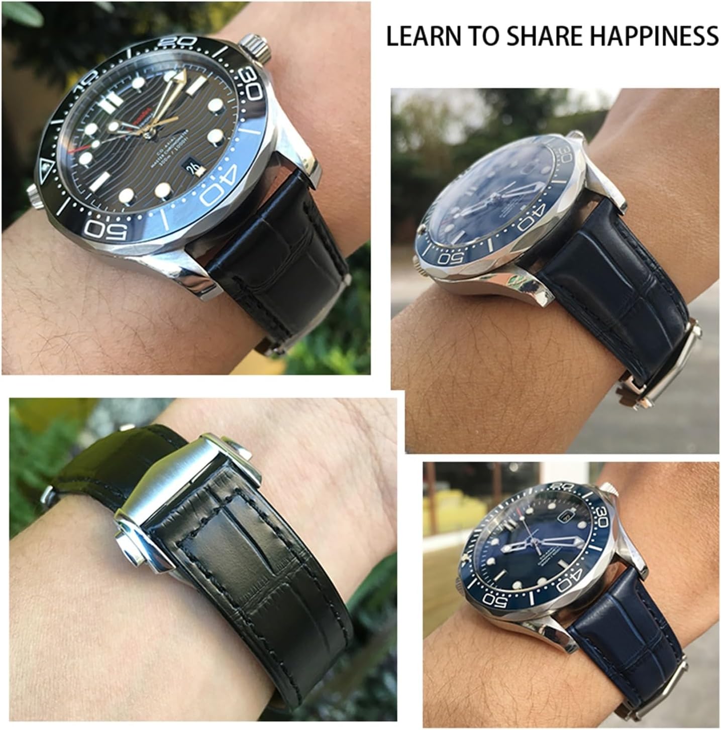 KUADBCGT Leather Watchband 18mm 19MM 20mm 22mm Fit For Omega Seamaster 300 De Ville AT150 Moonswatch Speedmaster Watch Strap - Image 5