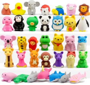 GOMIMEOR 35Pcs Animal Erasers for K...
