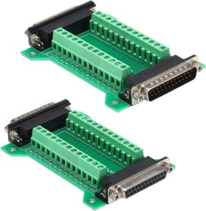Jienk 2Pcs DB25 Male to Female Term...