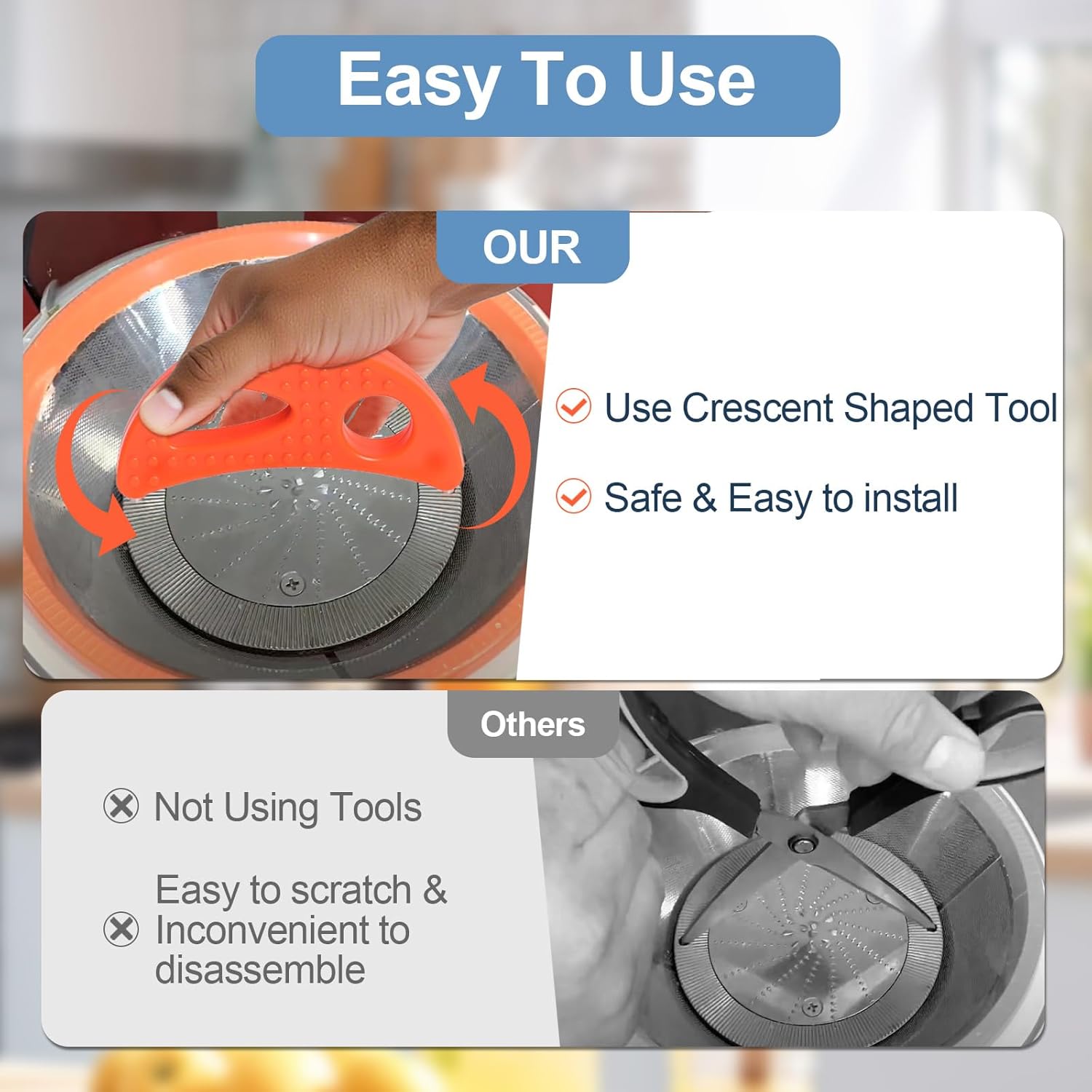 Crescent Tool Compatible with Jack Lalanne Power Juicer CL003AP E1188 E1189 MT1000, Juicer Repalcement Parts, Easy Install Replacement Kit for Home - Image 4