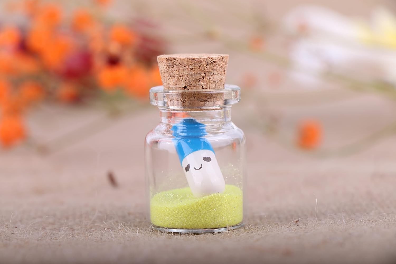 MaxMau 100 Count Small Glass Bottles with Corks,5ml Tiny Vials Clear Mini Jars Wooden Stopper for Art Crafts Storage Party Decoration Wedding Favors - Image 5