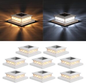 TopVelo Solar Post Light 8 Packs wi...