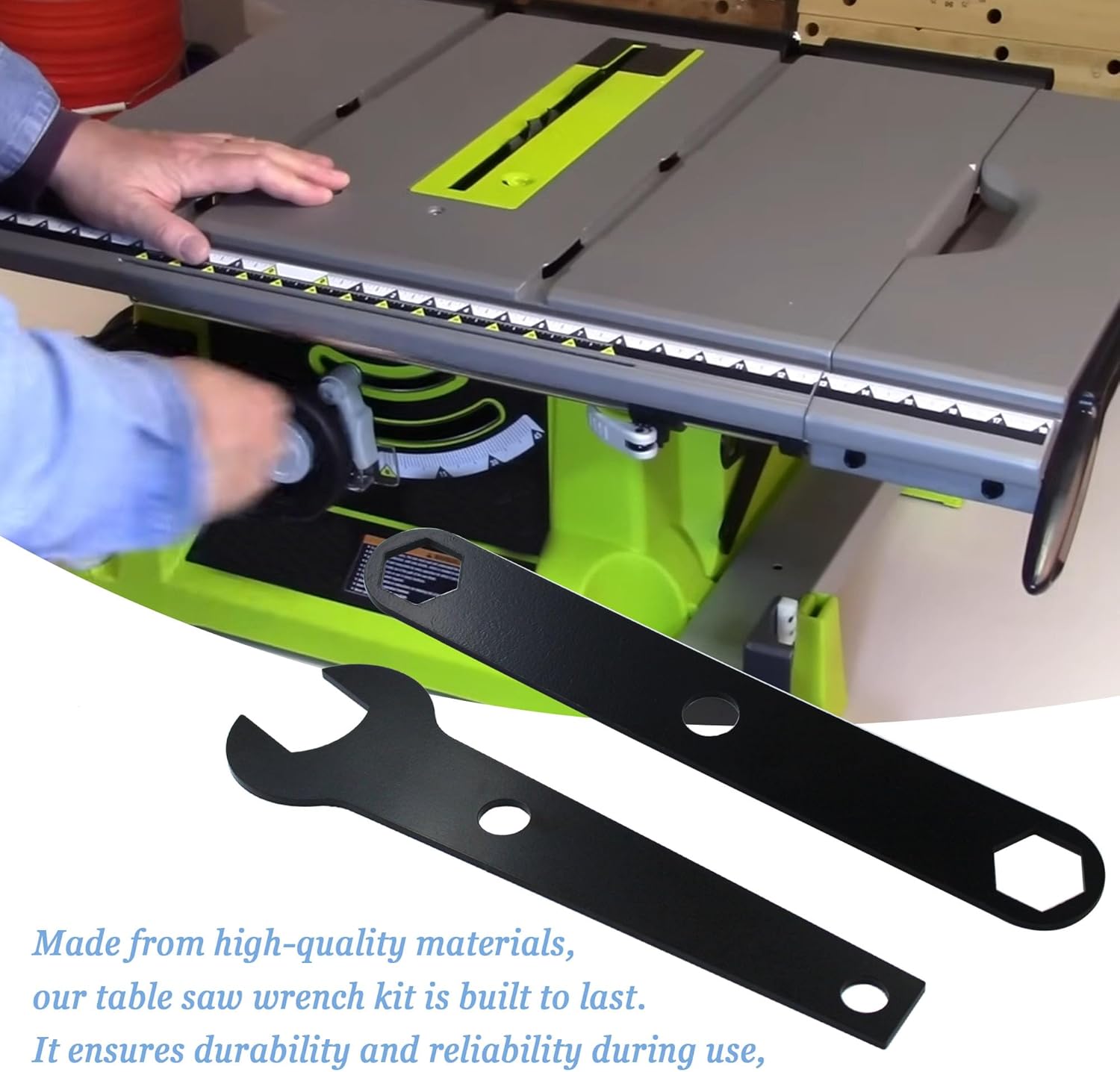 0101010312 0101010313 Table Saw Wrench Set for Ryobi 10" able Saw RTS10, BTS10, BTS10S, BTS12S, RTS10, RTS21 Replace Blade, fits Craftsman Delta Table Saw Blade Replacement - Image 3