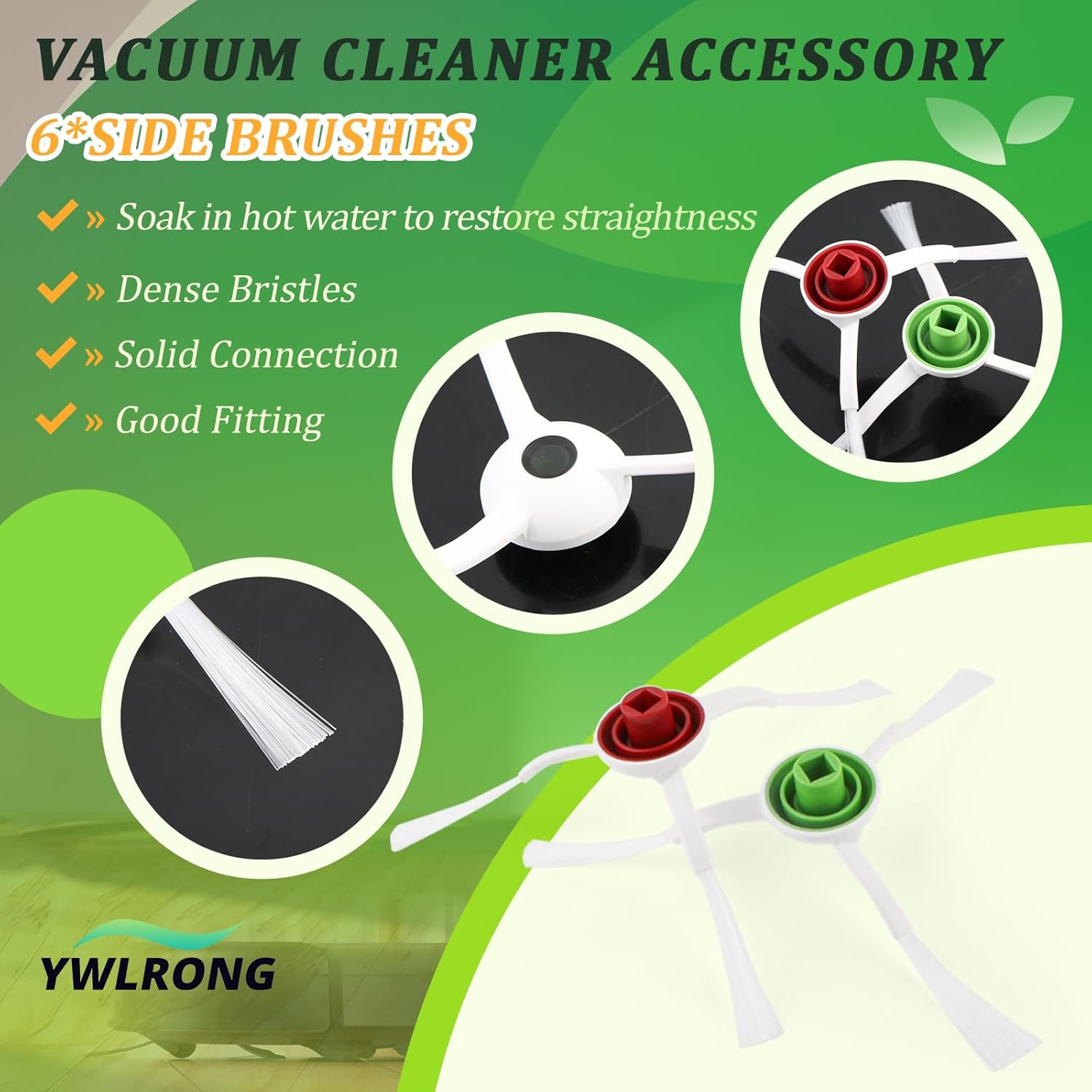 Replacement Parts for ECOVACS DEEBOT T20 Omni/T20 Max/ T20 Pro /T20e Omni Accessories Kit with 1 Rubber Brush,4 Dust Bags,4 Hepa Filters,4 Mop Pads,6 Side Brushes Vacuum Cleaner Set Accessories - Image 6