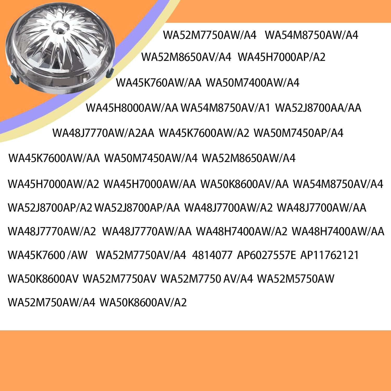 2026 UpgradeDC66-00887A Washer Pulsator Cap For Samsung washing machine Replace DC66-00887B WA52M7750AW/A4 WA52M7750AV/A4 2-Year Warranty - Image 4
