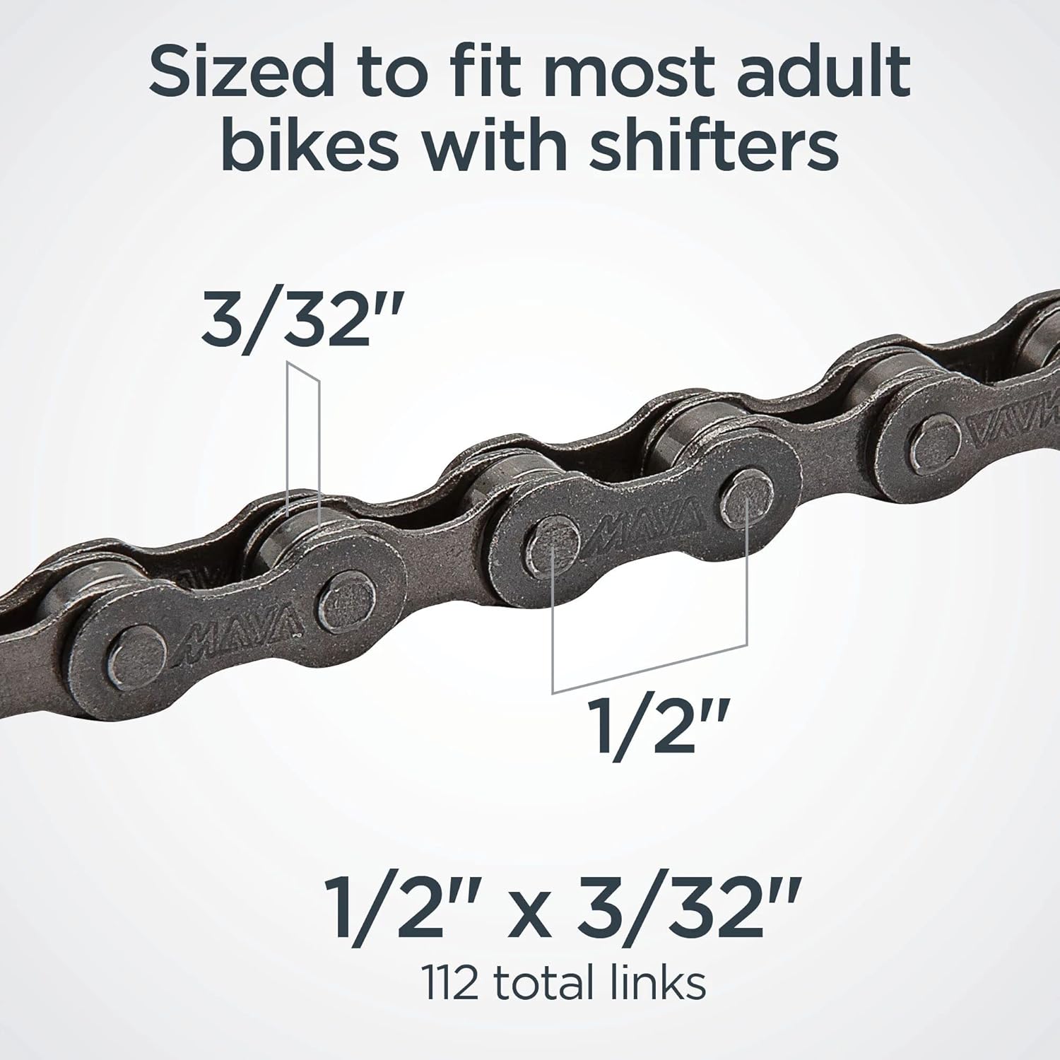Schwinn Chain, Steel Replacement Chain, 112 Links, Fits Derailleur & Non-Derailleur Bikes, Single & Multi-Speed Bikes - Image 2