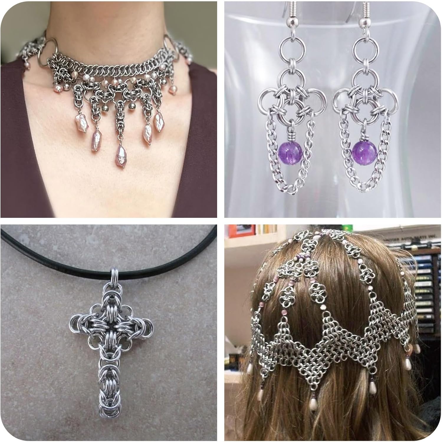 1500 Pcs Stainless Steel Jump Rings 10 mm for Jewelry Making Open Jump Rings for Necklaces Repair DIY Crafts Chainmail Chains Layer Bracelet Earrings Making - Image 4