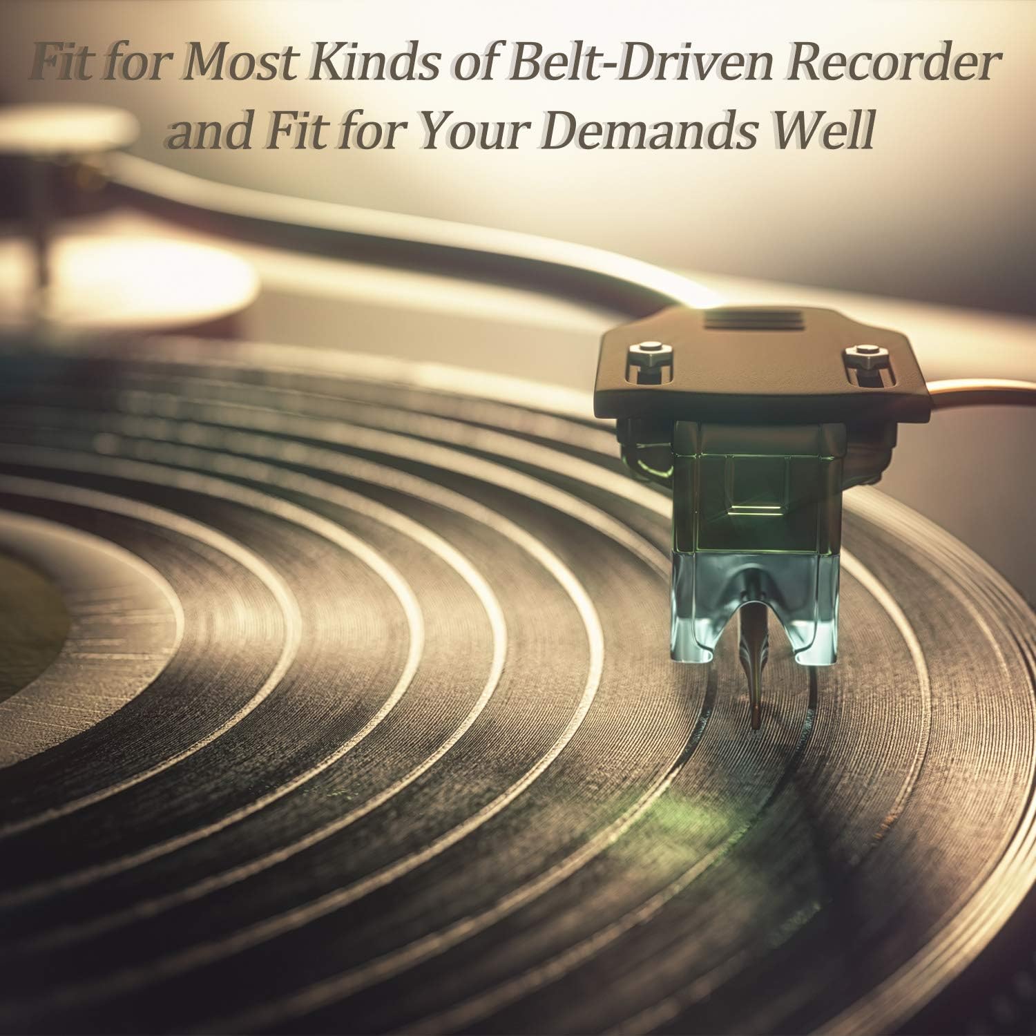 10 Pieces Turntable Belt Different Specifications Machine Recorder Rubber Belt for Repair Replacement Maintenance Most Kinds of Belt-Driven Turntables, 5 Sizes - Image 4