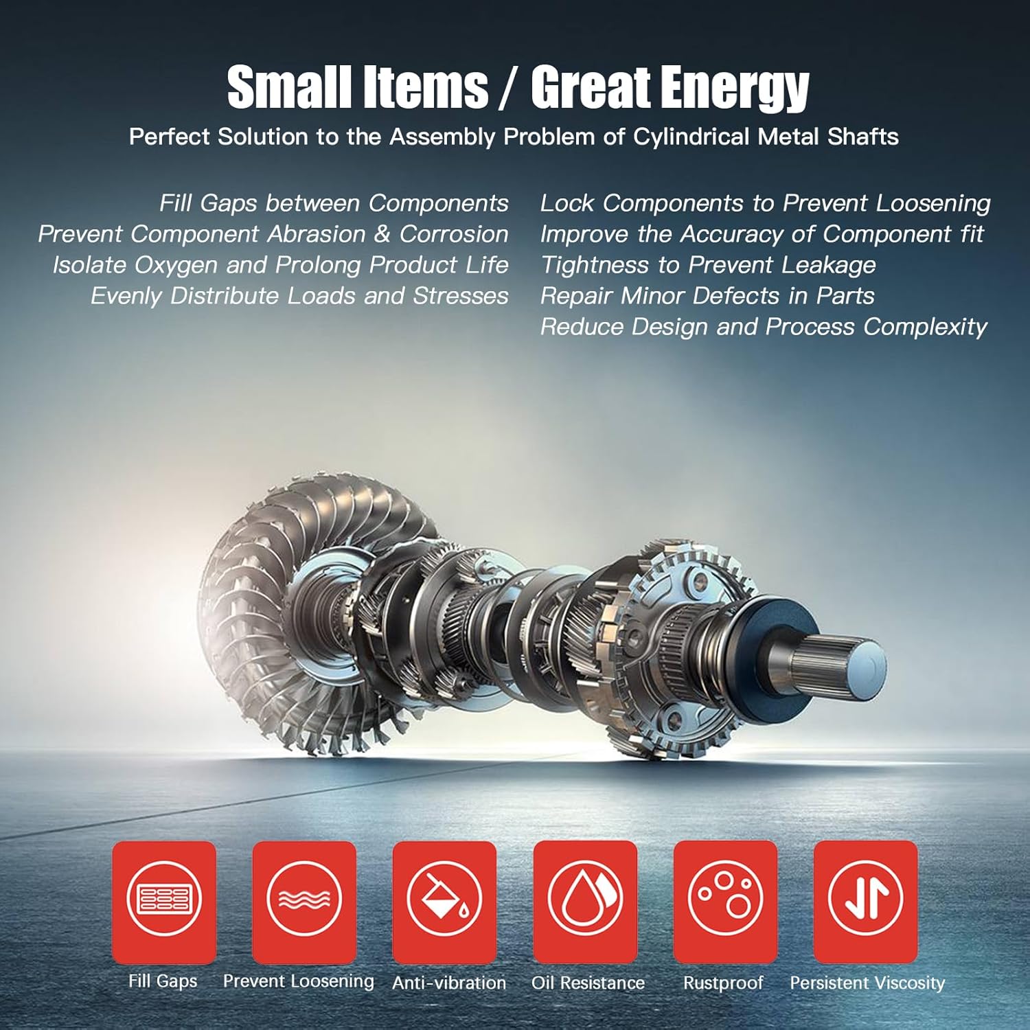 ESKONKE Retaining Compound Green 620 Sleeve Retainer High Strength Cylindrical Metal Components Assemblies Locking and Sealing Anaerobic Glue 1.69 Oz/50 ml - Image 4