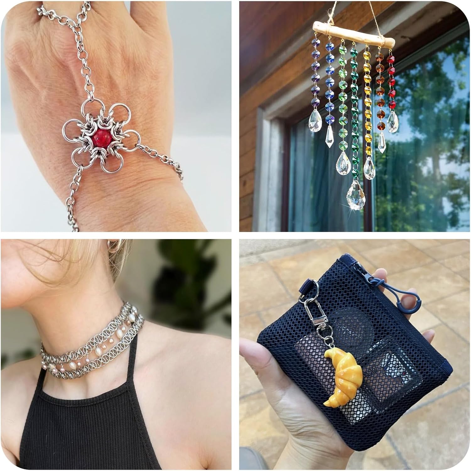 1500 Pcs Stainless Steel Jump Rings 10 mm for Jewelry Making Open Jump Rings for Necklaces Repair DIY Crafts Chainmail Chains Layer Bracelet Earrings Making - Image 5