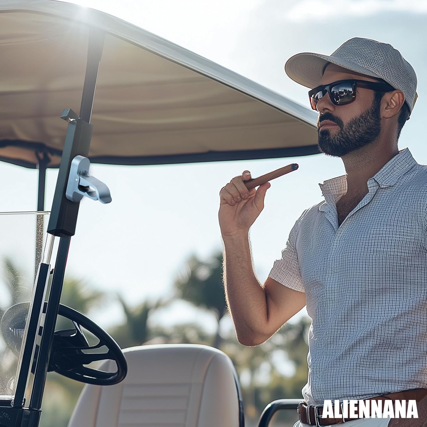 Magnetic Golf Holder Clip for Golf Cart Aluminum Alloy Stand Clip - Universal Golf Cart Hold 30-60 Rings Magnetic Clip Golf Gifts for Golfers Golf Accessories - Image 9