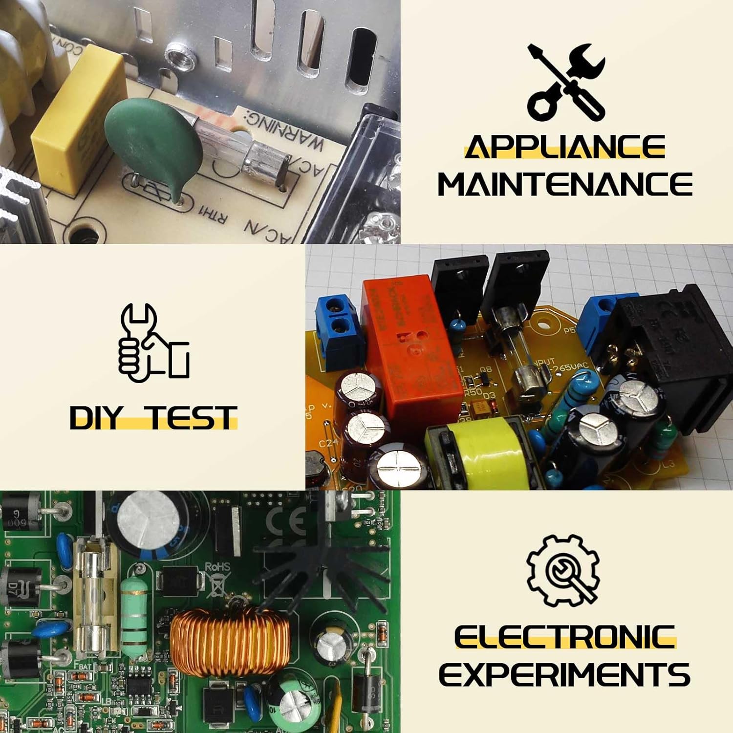 Fast Blow Glass Fuse Assortment Kit, 24 Values Glass Fuses 250V 5x20mm 0.5A 1A 2A 3A 4A 5A 6A 7A 8A 10A 15A 20A, 6x30mm 0.5A 1A 2A 3A 4A 5A 6A 7A 8A 10A 15A 20A Tube Fuses - Image 6