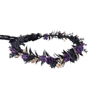 MOSTORY Black Elf Flower Headpiece ...