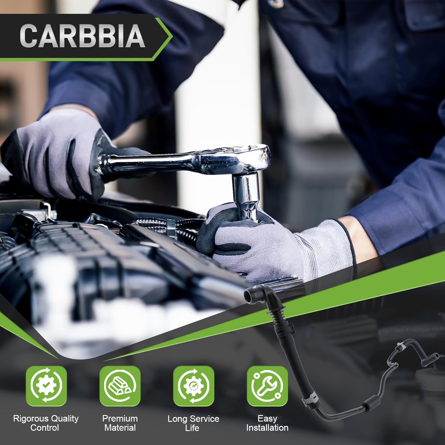 Engine Coolant Overflow Tank Pipe Center Ventilation Hose Compatible with Audi A6L Q5 A4 B9 S4 A5 06L121081F 06L121081K - Image 5