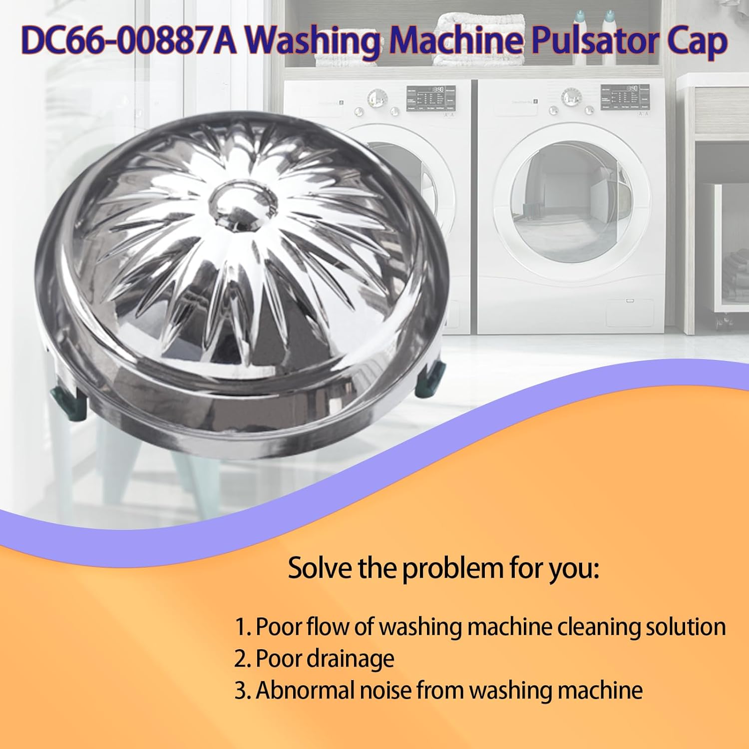 2026 UpgradeDC66-00887A Washer Pulsator Cap For Samsung washing machine Replace DC66-00887B WA52M7750AW/A4 WA52M7750AV/A4 2-Year Warranty - Image 5