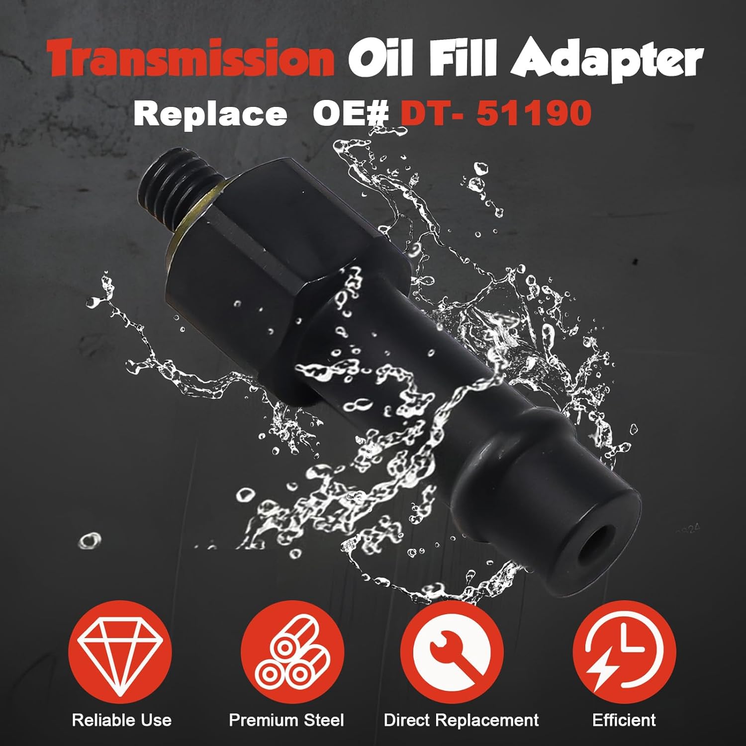 FEIMAOTUI DT-51190 Transmission Oil Fill Adapter Compatible with GM 8L90 Engine - Image 2