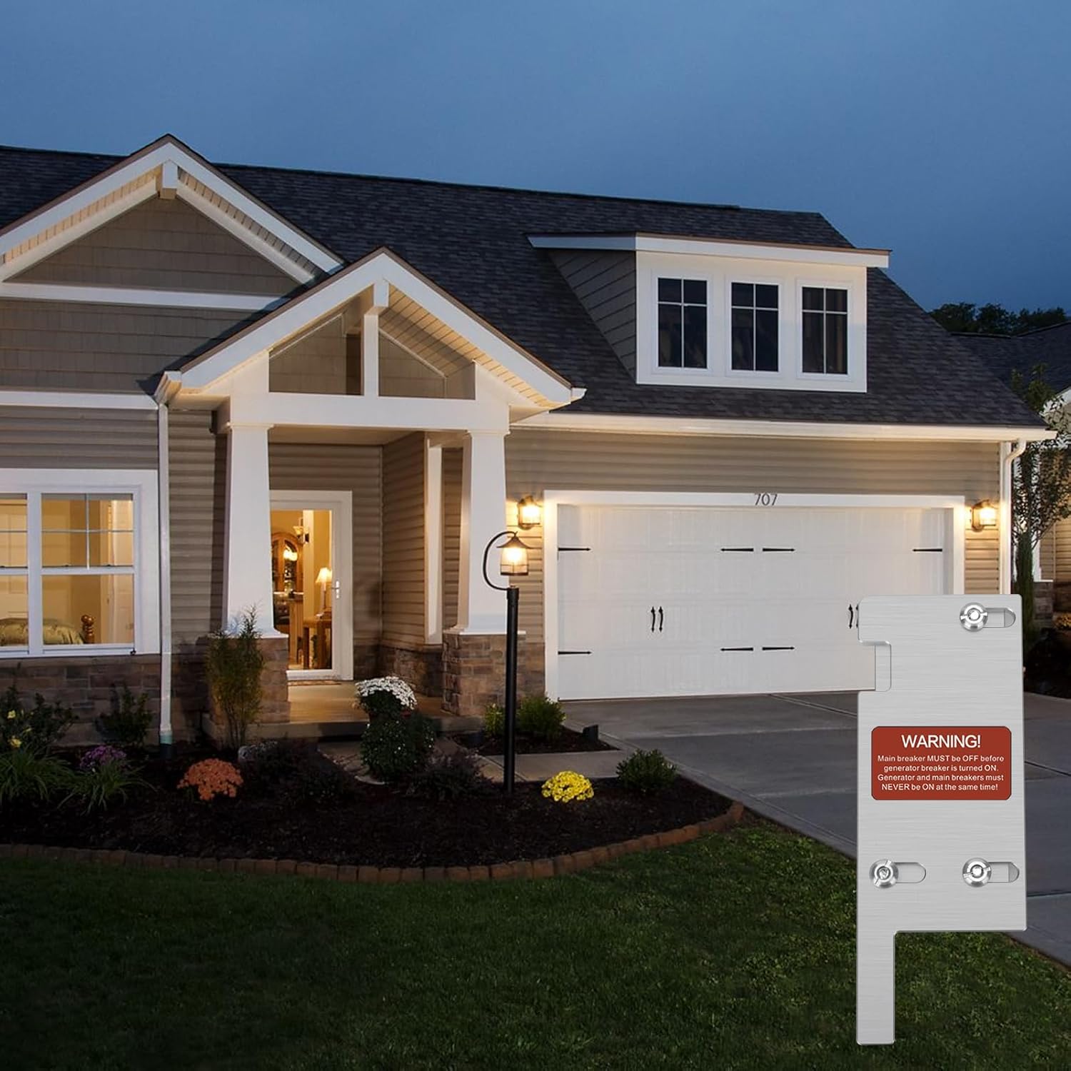 PFCKE Generator Interlock Kit Compatible with Square D Vertical Main 150 or 200 amp Breaker,3 1/4 to 4 Inch Spacing Between Main and Branch Breaker(SD-200VL) - Image 6