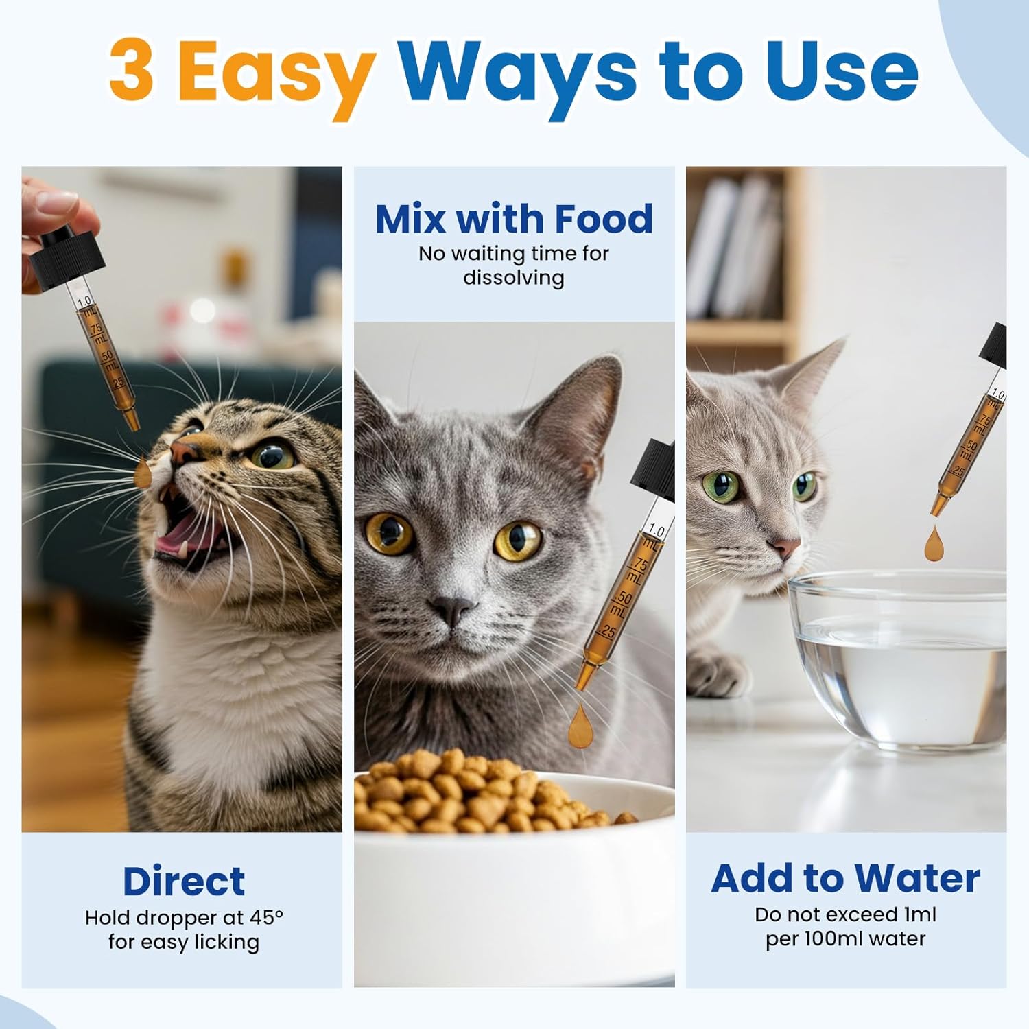 Premium Cat L-Lysine Liquid Drops for Immune Support and Respiratory Health Helps with Sneezing Eye Discharge and Stress Relief with Essential Vitamins and Taurine for Kittens and Adult Cats - Image 3