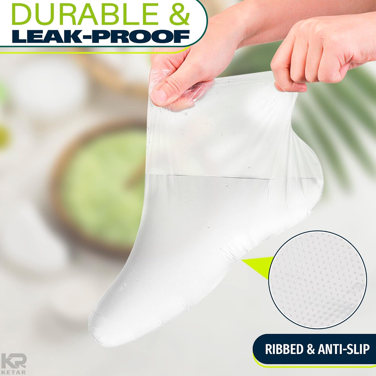 200Pcs Plastic Foot Covers Disposable Socks Foot Gloves and 200Pcs Paraffin Baths Disposable Gloves for Cleaning - Image 6