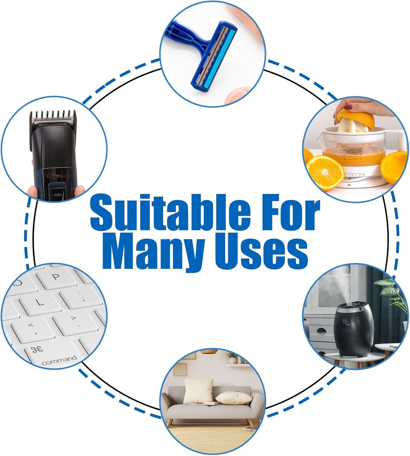 8 Pcs Shaver Cleaning Brush Set for Electric Hair Clippers - Razor Cleaner Nylon Hair Brush Set (Black) - Image 7