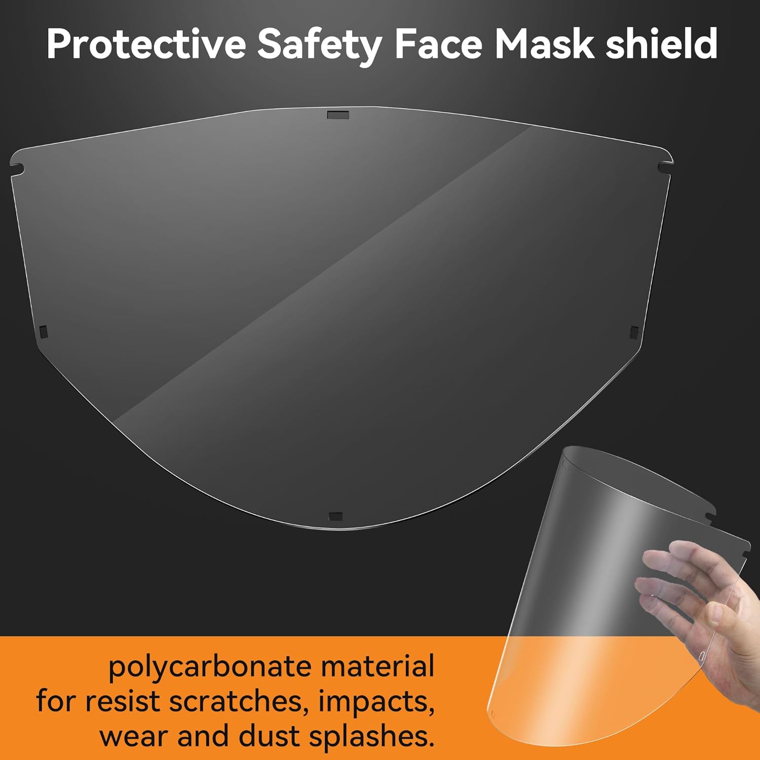 Feekoon 1 Pack Replacement Window Compatible with Jackson Safety MAXVIEW Premium Face Shield Mask, Face Shield Replacement Lens for Grinding, Cutting, Clear Tint, Polycarbonate, Uncoated - Image 4