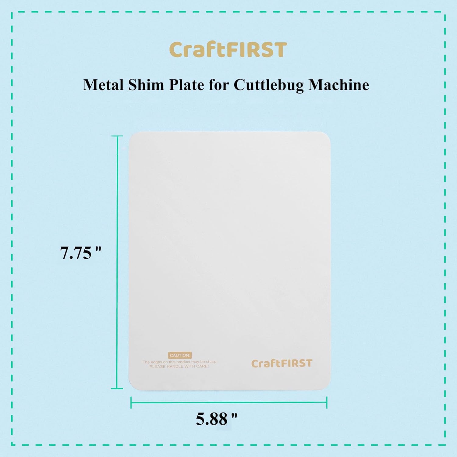 CraftFIRST Metal Shim Plate Compatible with Cuttlebug Die Cutting Machine 5.87 x 7.75" - Image 2