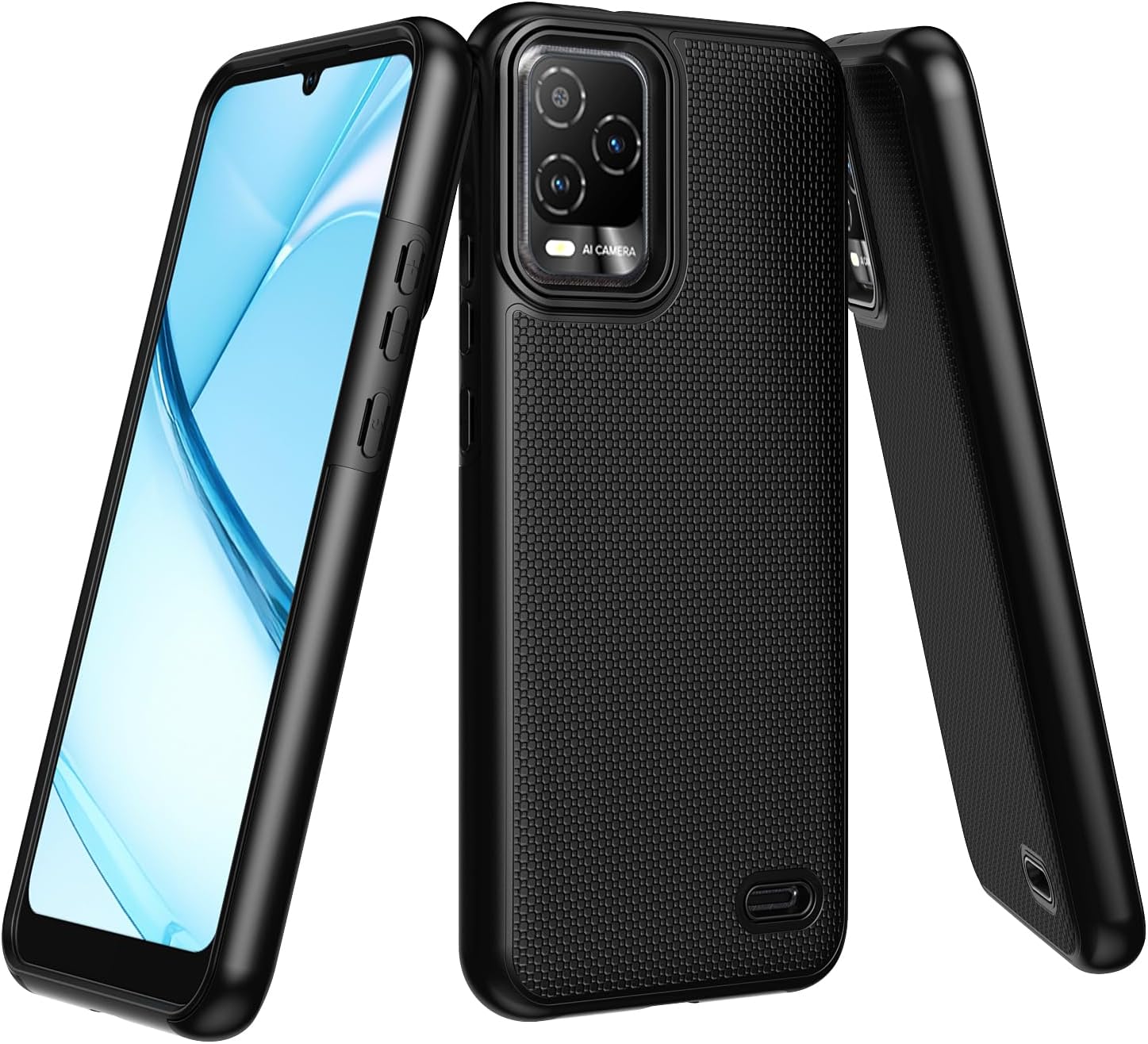 Mocotto for BLU View 5 Pro Phone Case with Tempered Glass Screen Protector,Dual Layer Heavy Duty Shockproof Protection Phone Case Cover for BLU View 5 Pro (Black) - Image 7