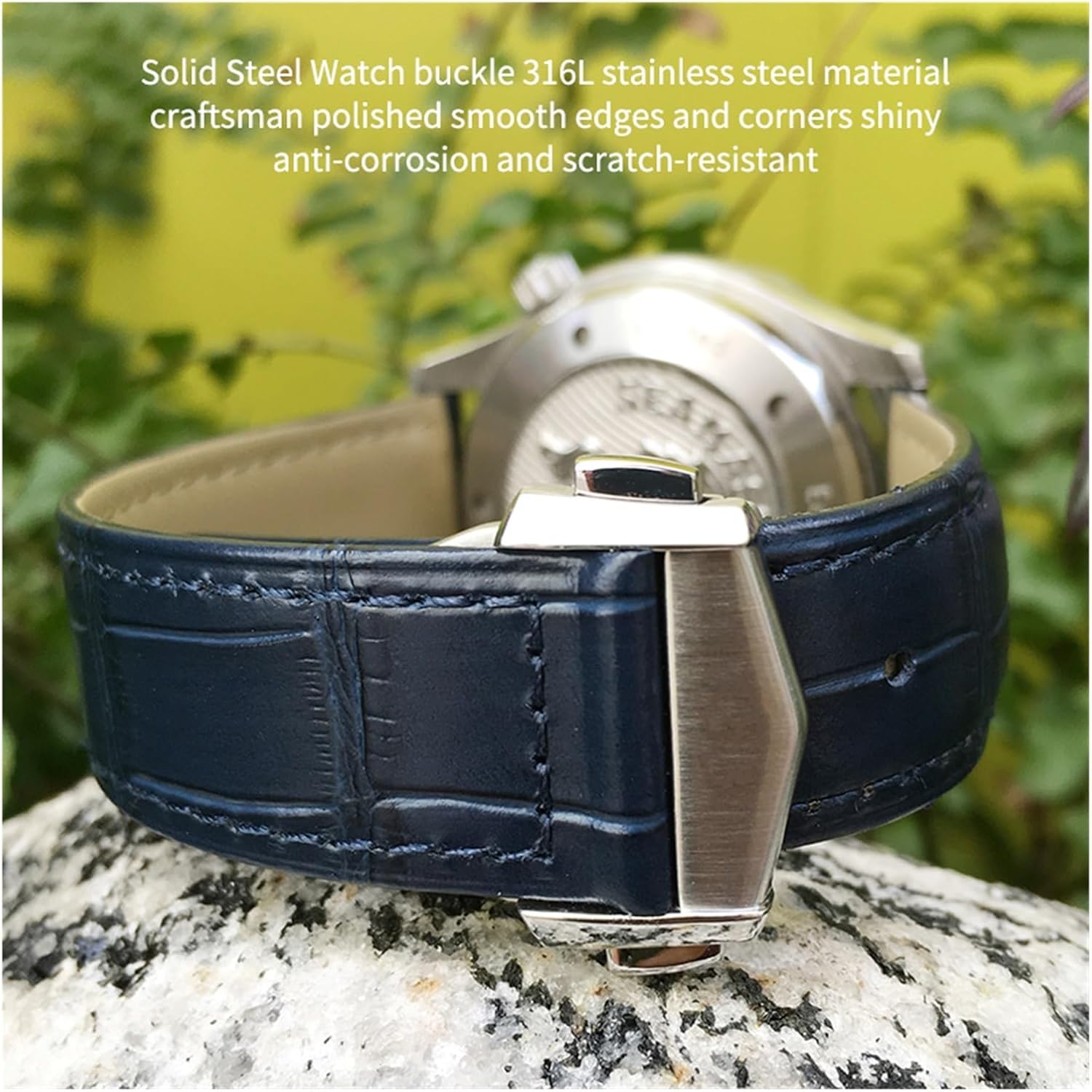 KUADBCGT Leather Watchband 18mm 19MM 20mm 22mm Fit For Omega Seamaster 300 De Ville AT150 Moonswatch Speedmaster Watch Strap - Image 4