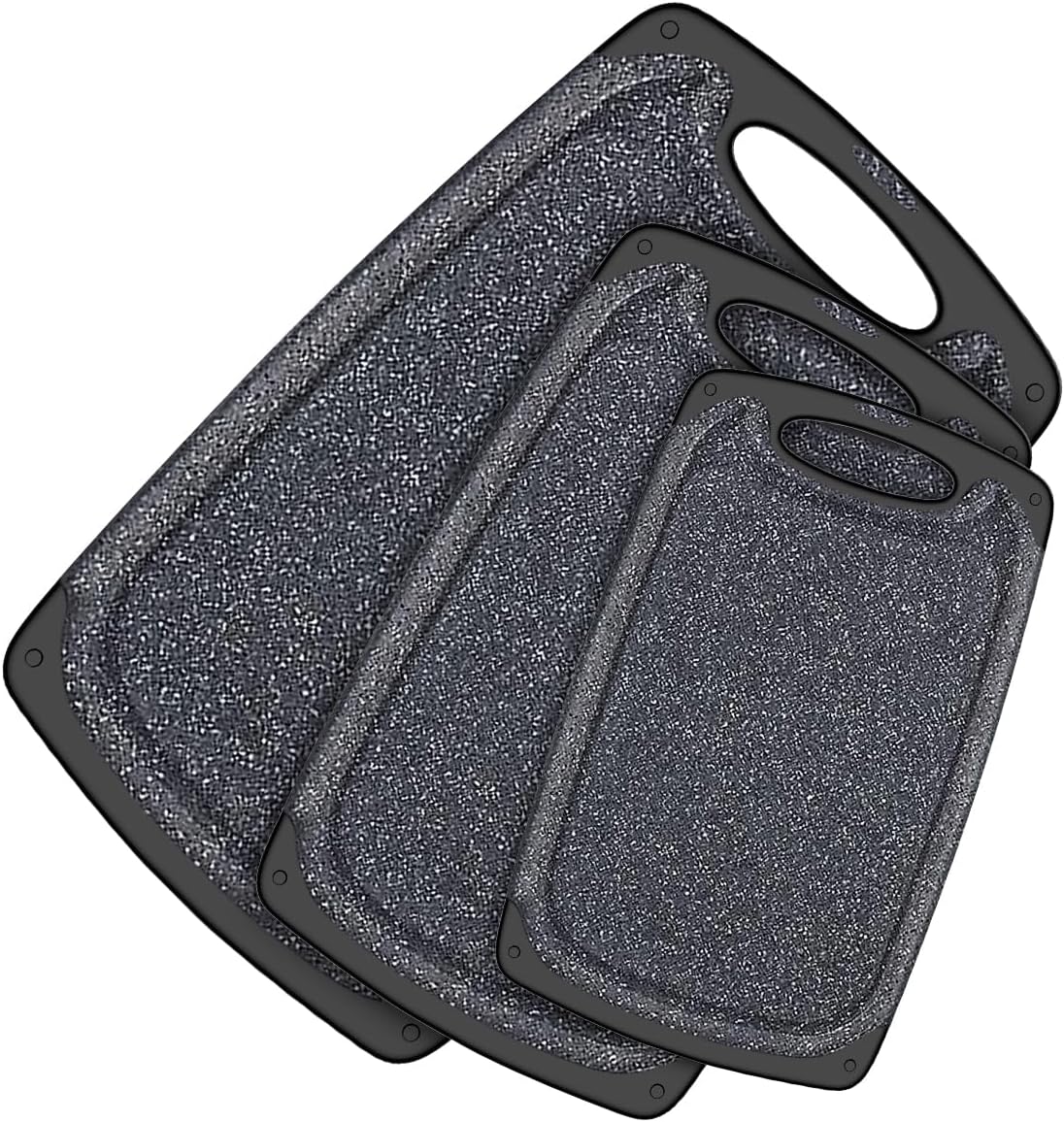 KIMIUP Kitchen Cutting Board (Set of 3),Professional Chopping Boards Sets,Dishwasher Safe Cutting Boards With Juice Grooves & Carrying Handle & No BPA