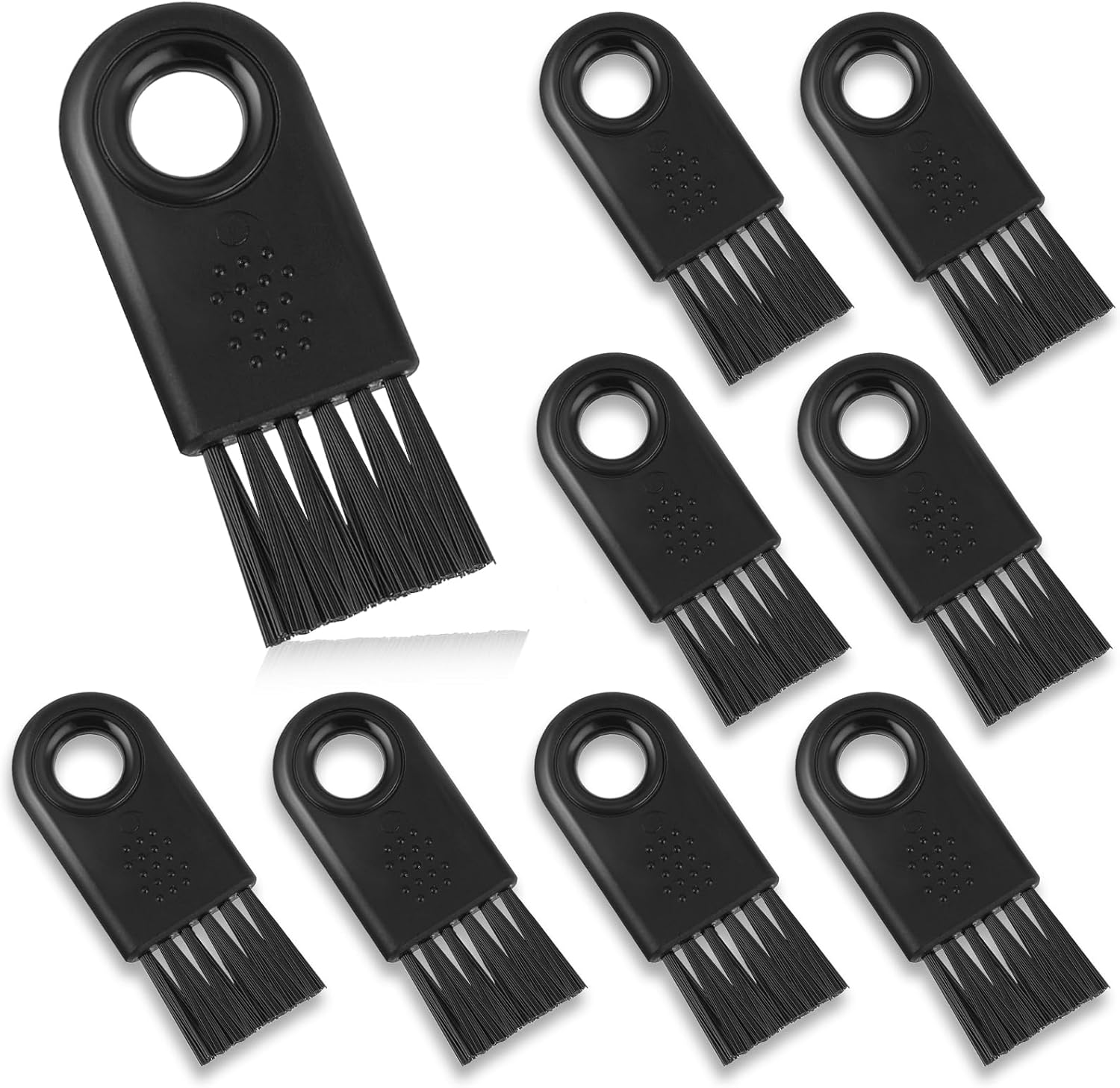 8 Pcs Shaver Cleaning Brush Set for Electric Hair Clippers - Razor Cleaner Nylon Hair Brush Set (Black)