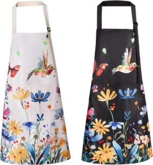 IHFAIO Floral Apron Women, 2 Pack A...