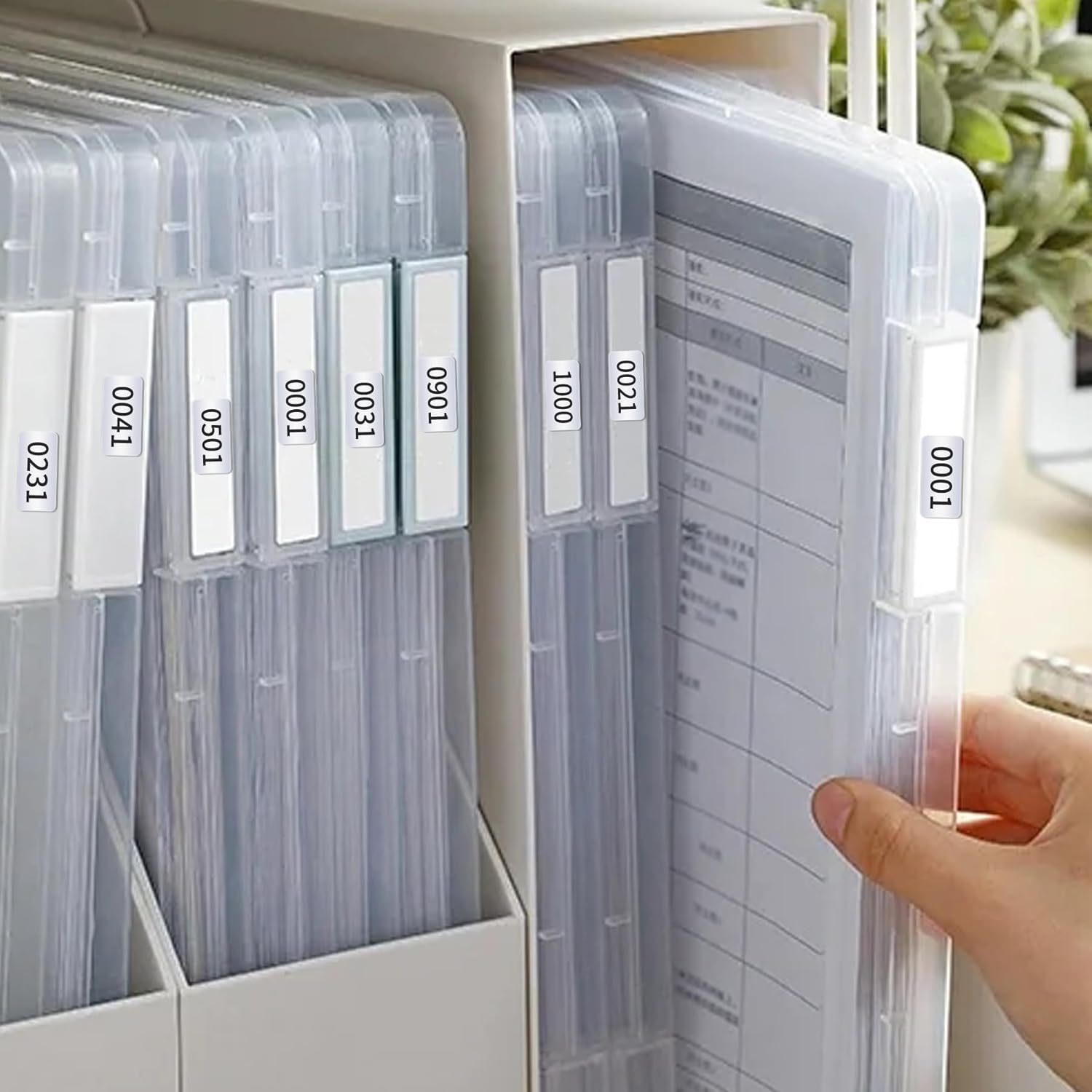 Skweawert 1-1000 Consecutive Number Inventory Stickers Self Adhesive Waterproof Labels Office Warehouse Numbering Classification Black Printing on Silver Sticker 0.79 x 0.38 Inch - Image 5