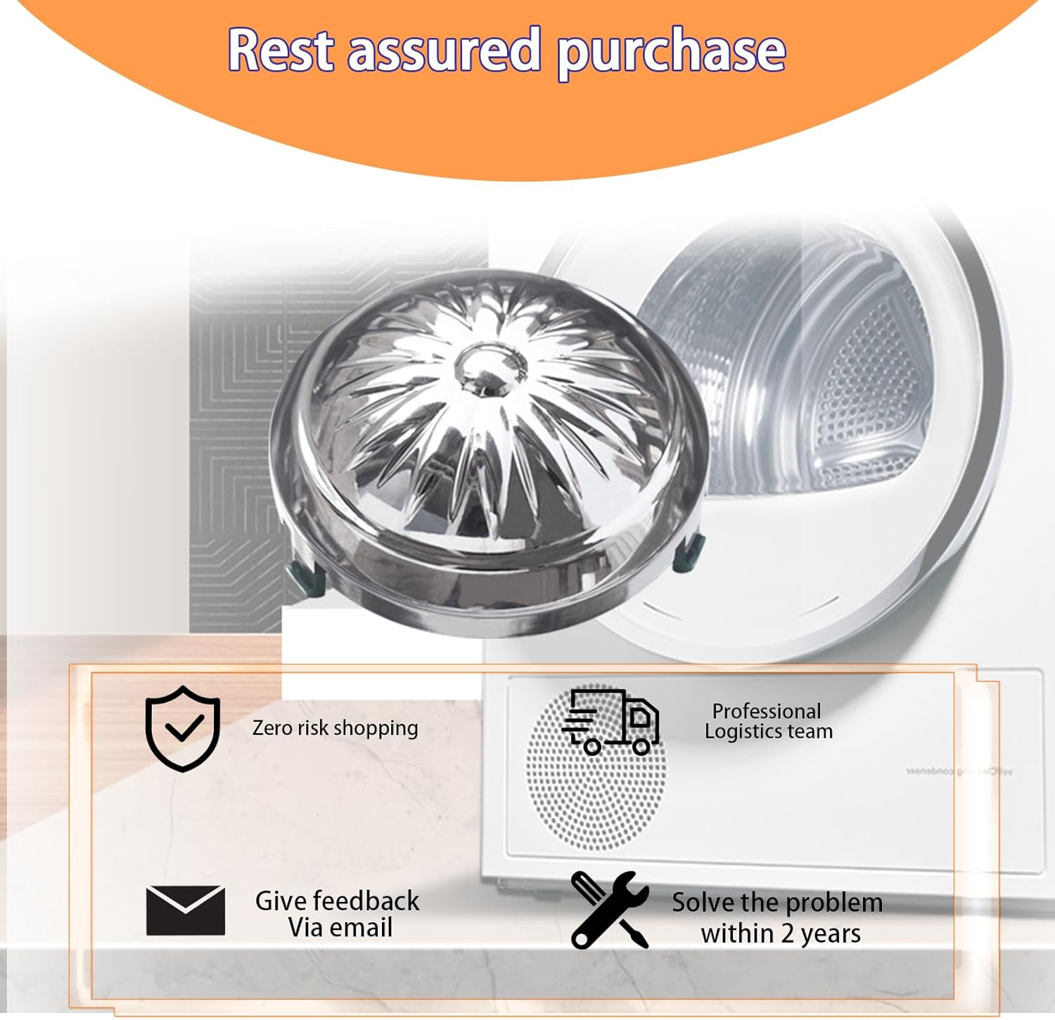 2026 UpgradeDC66-00887A Washer Pulsator Cap For Samsung washing machine Replace DC66-00887B WA52M7750AW/A4 WA52M7750AV/A4 2-Year Warranty - Image 6