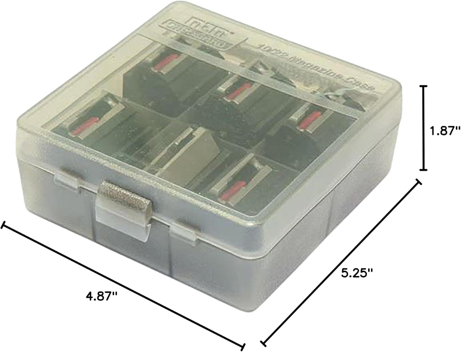 MTM TMC1022 Tactical Magazine Case 10/22 Rotary Magazine Case, Stackable, USA Made, Clear Smoke - Image 3
