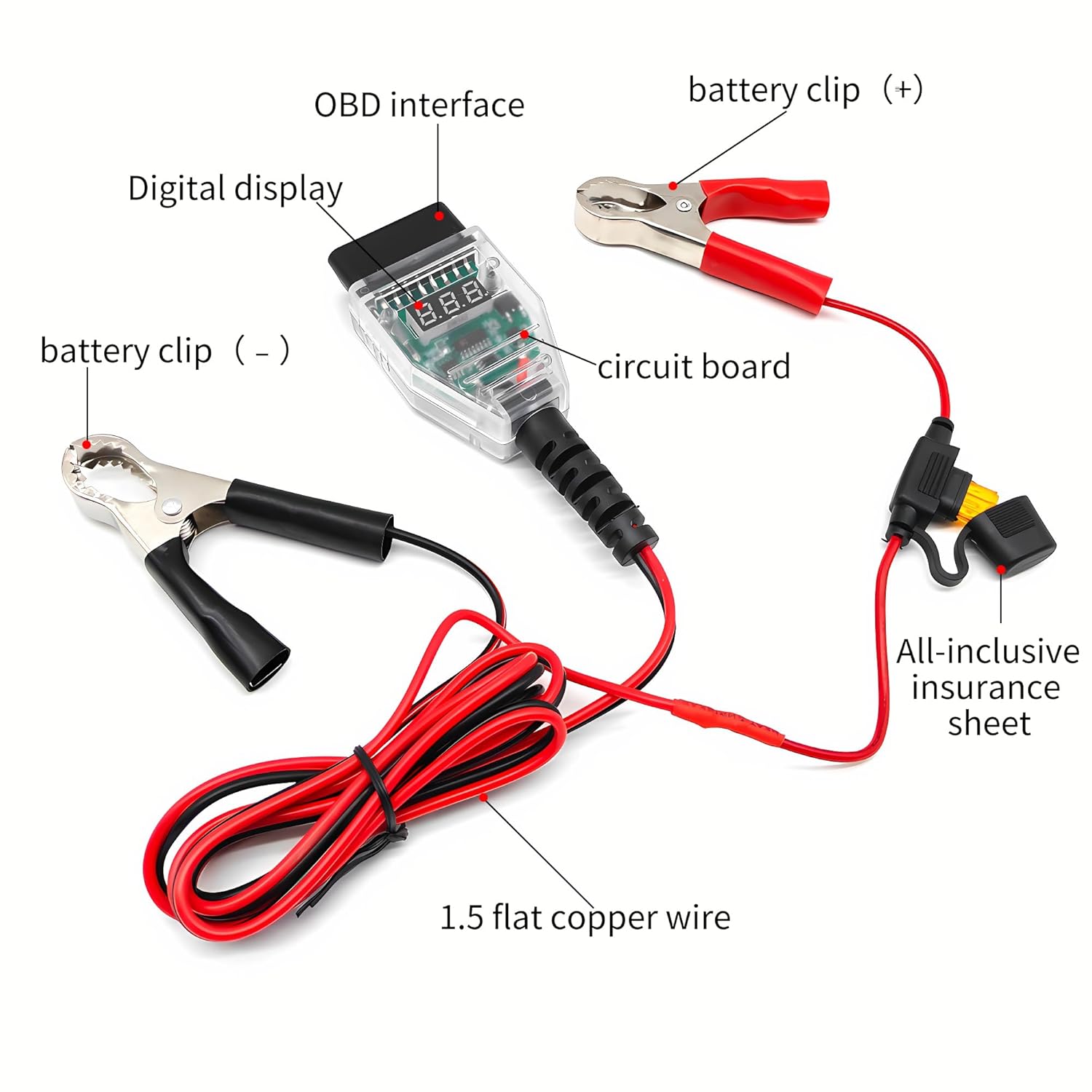 OBD2 OBDII car Memory Saver Connector ECU 12V Protection for car OBD Battery auto Memory Saver Battery Vehicle - Image 4