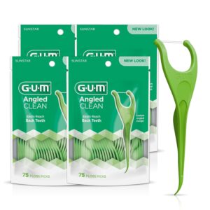 GUM Angled Floss Picks, Perfect for...